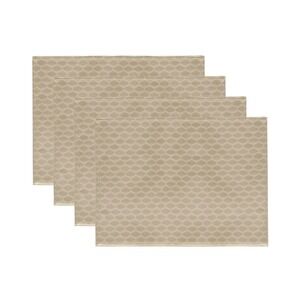 Lenox Olivia Tan, Gold Tone Placemats Set of 4 New 13"x19"